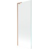 Mexen Next L badwand 1-deurs 70 x 150 cm, transparant, geborsteld koper - 895-070-000-03-00-65