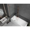 Mexen Next L Bath Screen 1-Panel 90 x 150 cm, Transparent, Brushed Copper - 895-090-000-03-00-65