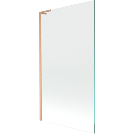 Mexen Next L Badewannenabtrennung 1-flügelig 100 x 150 cm, transparent, gebürstetes Kupfer - 895-100-000-03-00-65