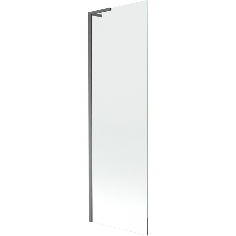 Mexen Next L Badewannenwand 1-flügelig 60 x 150 cm, transparent, gebürstetes Kanonengrau - 895-060-000-03-00-66
