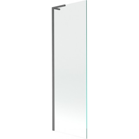 Mexen Next L paratia vasca da bagno a 1 anta 60 x 150 cm, trasparente, grigio canna di fucile spazzolato - 895-060-000-03-00-66