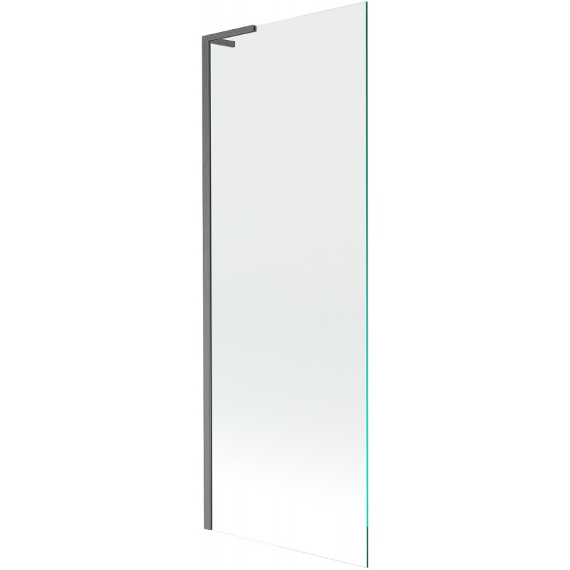 Mexen Next L badwand 1-delig 70 x 150 cm, transparant, geborsteld geweergrijs - 895-070-000-03-00-66