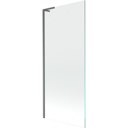 Mexen Next L badwand éénvleugelig 80 x 150 cm, transparant, geborsteld grijs pistool - 895-080-000-03-00-66