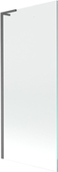 Mexen Next L Badewannen-Faltwand 1-flügelig 80 x 150 cm, transparent, gebürstetes Gun Gray - 895-080-000-03-00-66