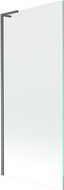 Mexen Next L yksiovinen suihkuseinä 80 x 150 cm, läpinäkyvä, harjattu gun gray - 895-080-000-03-00-66