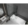 Mexen Next L vannisein 1-poolne 90 x 150 cm, läbipaistev, harjatud gun gray - 895-090-000-03-00-66