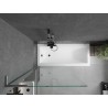 Mexen Next L vannisein 1-poolne 90 x 150 cm, läbipaistev, harjatud gun gray - 895-090-000-03-00-66