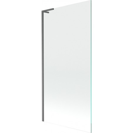 Mexen Next L Badewannenabtrennung 1-flügelig 90 x 150 cm, transparent, gun gray gebürstet - 895-090-000-03-00-66