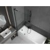 Paroi de bain Mexen Next L 1-volet 80 x 150 cm, transparent, noir - 895-080-000-03-00-70