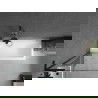 Mexen Next L badwand 1-delig 80 x 150 cm, transparant, zwart - 895-080-000-03-00-70