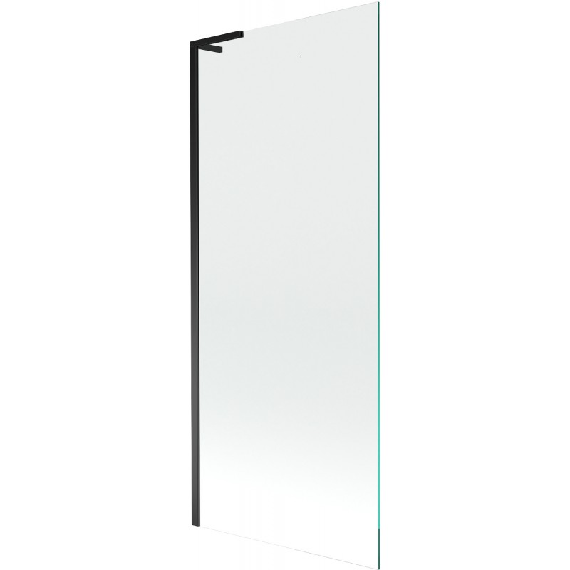 Mexen Next L badwand met 1 deur 80 x 150 cm, transparant, zwart - 895-080-000-03-00-70