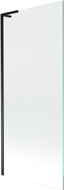 Mexen Next L badwand met 1 deur 80 x 150 cm, transparant, zwart - 895-080-000-03-00-70