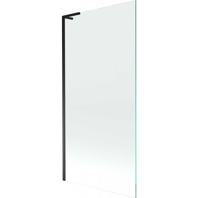 Mexen Next L 1-Flille Buedduschtrennwand 90 x 150 cm, transparent, schwaarz - 895-090-000-03-00-70