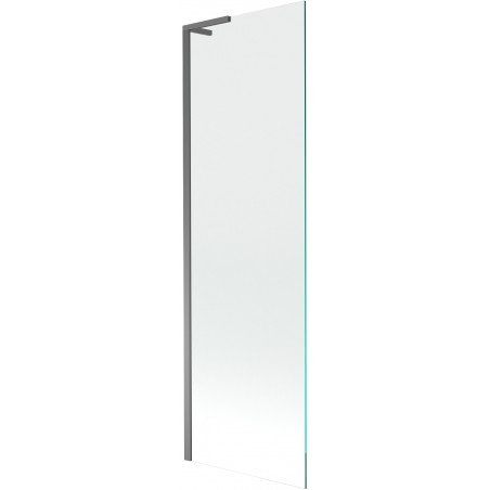 Mexen Next L Badewannenabtrennung 1-flügelig 60 x 150 cm, transparent, Gun Metal - 895-060-000-03-00-95