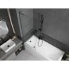 Mexen Next L jednokrilni paravan za kadu 70 x 150 cm, proziran, tamni metal - 895-070-000-03-00-95