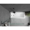 Mexen Next L vanniparavan, 1-osaline, 90 x 150 cm, läbipaistev, relvmetall - 895-090-000-03-00-95