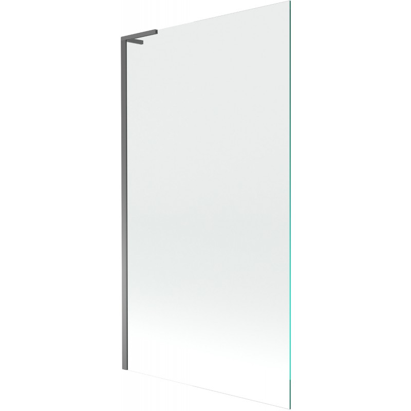 Mexen Next L Badewannenwand 1-flügelig 100 x 150 cm, transparent, gun metal - 895-100-000-03-00-95