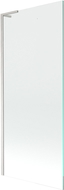 Mexen Next L vikvägg för badkar 1-vingad 80 x 150 cm, transparent, borstad nickel - 895-080-000-03-00-97
