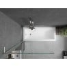 Mexen Next L Bath Screen Single-Leaved 90 x 150 cm, Transparent, Brushed Nickel - 895-090-000-03-00-97