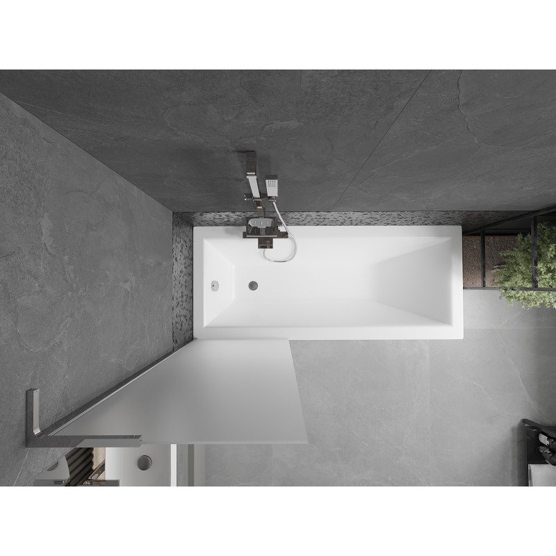 Mexen Next L parawan nawannowy 1-skrzydłowy 60 x 150 cm, szron, chrom - 895-060-000-03-30-01