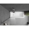 Mexen Next L jednokrilni paravan za kadu 60 x 150 cm, mraz, krom - 895-060-000-03-30-01