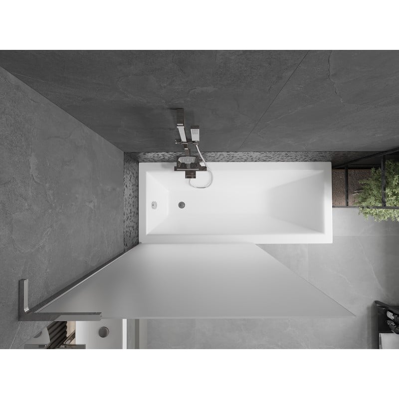 Mexen Next L parawan nawannowy 1-skrzydłowy 100 x 150 cm, szron, chrom - 895-100-000-03-30-01