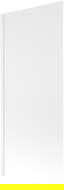 Mexen Next L paroi de baignoire 1-volet 80 x 150 cm, givré, blanc - 895-080-000-03-30-20