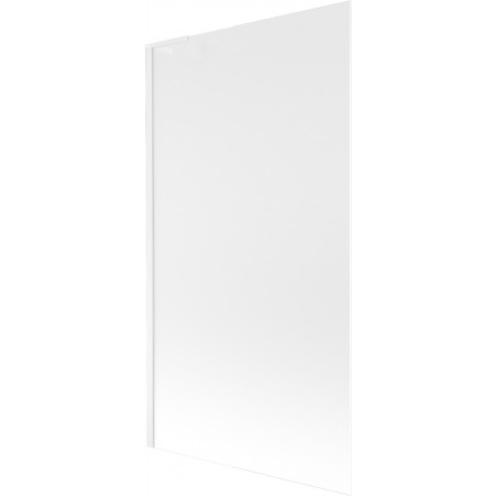 Mexen Next L Badewannenabtrennung 1-flügelig 100 x 150 cm, Milchglas, Weiß - 895-100-000-03-30-20