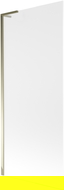 Mexen Next L 1-wing bath screen 80 x 150 cm, frost, gold - 895-080-000-03-30-50