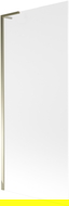 Mexen Next L resguardo de banheira com 1 painel 80 x 150 cm, fosco, dourado - 895-080-000-03-30-50