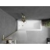 Mexen Next L bath screen 1-wing 60 x 150 cm, frost, brushed gold - 895-060-000-03-30-55