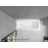 Mexen Vega rechthoekig bad 150 x 70 cm met ombouw en 1-deurs scherm 70 cm, transparant, zwart - 550115070X9007017000