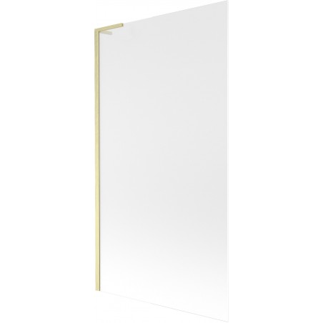 Mexen Next L Badewannenwand 1-flügelig 100 x 150 cm, Frostglas, gebürstet Gold - 895-100-000-03-30-55