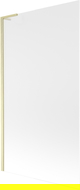 Mexen Next L Bath Screen 1-Panel 100 x 150 cm, Frosted, Brushed Gold - 895-100-000-03-30-55