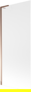 Mexen Next L Bath Screen 1-Leaf 80 x 150 cm, Frosted, Rose Gold - 895-080-000-03-30-60