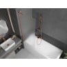 Mexen Next L paroi de baignoire 1-volet 70 x 150 cm, givrée, cuivre brossé - 895-070-000-03-30-65