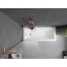 Mexen Next L paroi de baignoire 1-volet 70 x 150 cm, givrée, cuivre brossé - 895-070-000-03-30-65