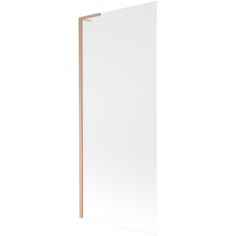 Mexen Next L divisória de banho de 1 folha 80 x 150 cm, fosco, cobre escovado - 895-080-000-03-30-65