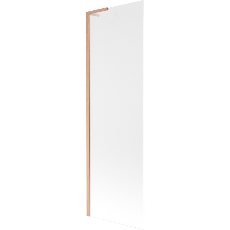 Mexen Next L Badewannenaufsatz 1-flügelig 60 x 150 cm, mattiert, gebürstetes Kupfer - 895-060-000-03-30-65