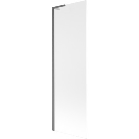 Mexen Next L mampara de bañera de 1 hoja 60 x 150 cm, escarcha, gris arma cepillado - 895-060-000-03-30-66
