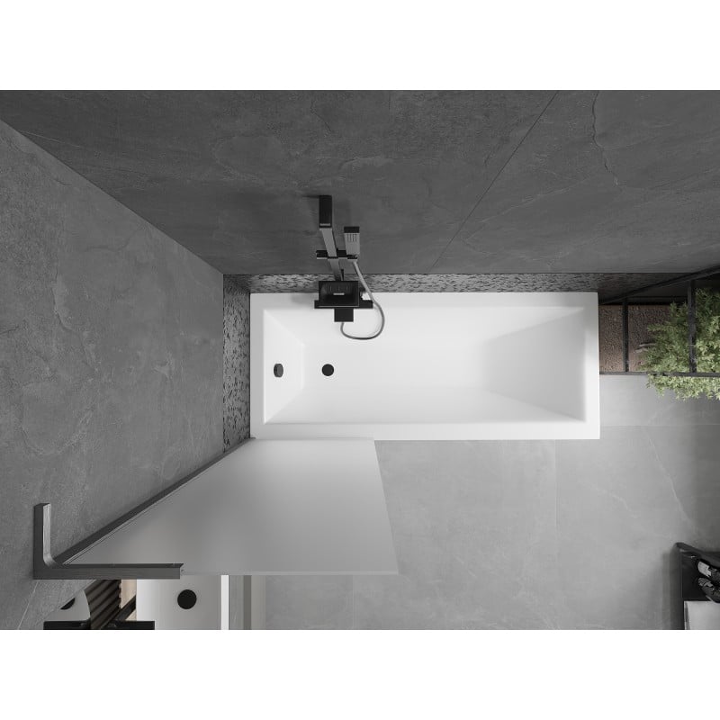 Mexen Next L parawan nawannowy 1-skrzydłowy 60 x 150 cm, szron, gun gray szczotkowany - 895-060-000-03-30-66