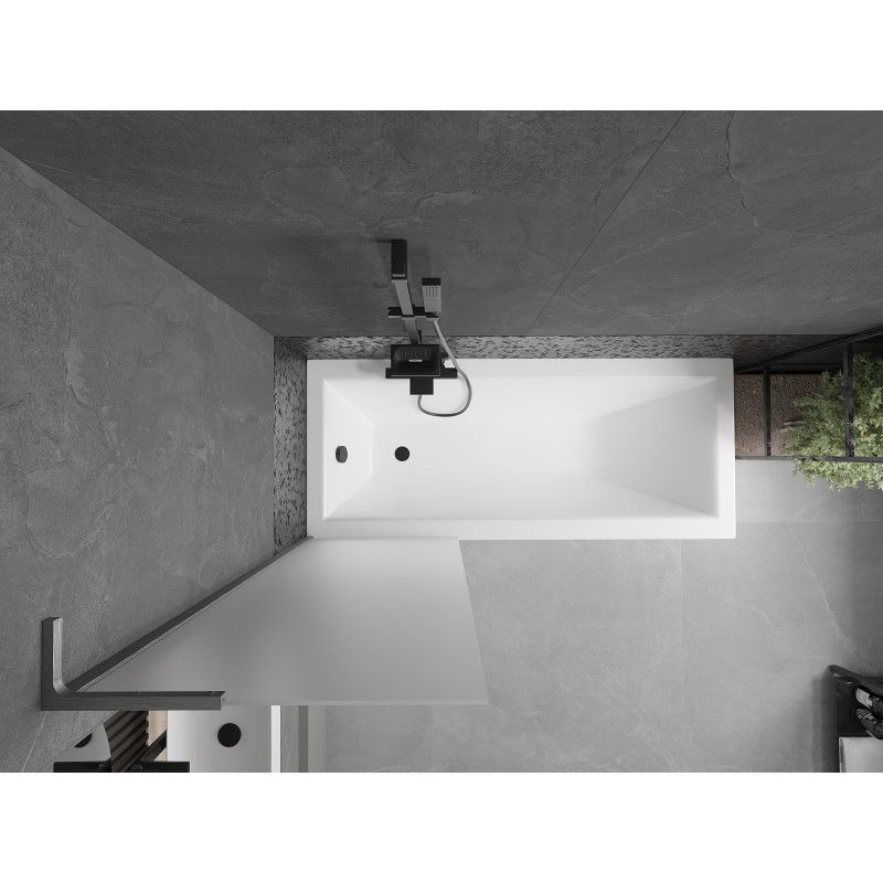 Mexen Next L yksioviset suihkuseinät 60 x 150 cm, huurrettu, harjattu gun gray - 895-060-000-03-30-66