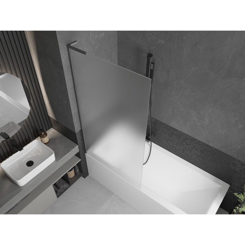 Mexen Next L vannitoa vahesein 1-tiivaline 90 x 150 cm, matt, harjatud gun metall - 895-090-000-03-30-66