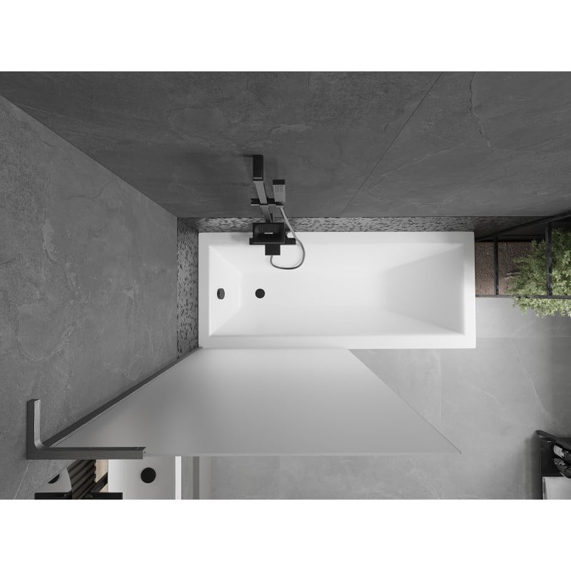 Mexen Next L parawan nawannowy 1-skrzydłowy 90 x 150 cm, szron, gun gray szczotkowany - 895-090-000-03-30-66