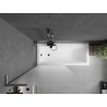 Mexen Next L vannitoa vahesein 1-tiivaline 90 x 150 cm, matt, harjatud gun metall - 895-090-000-03-30-66