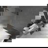 Mexen Next L Badewannenabtrennung 1-flügelig 100 x 150 cm, matt, gebürstetes Gun Gray - 895-100-000-03-30-66