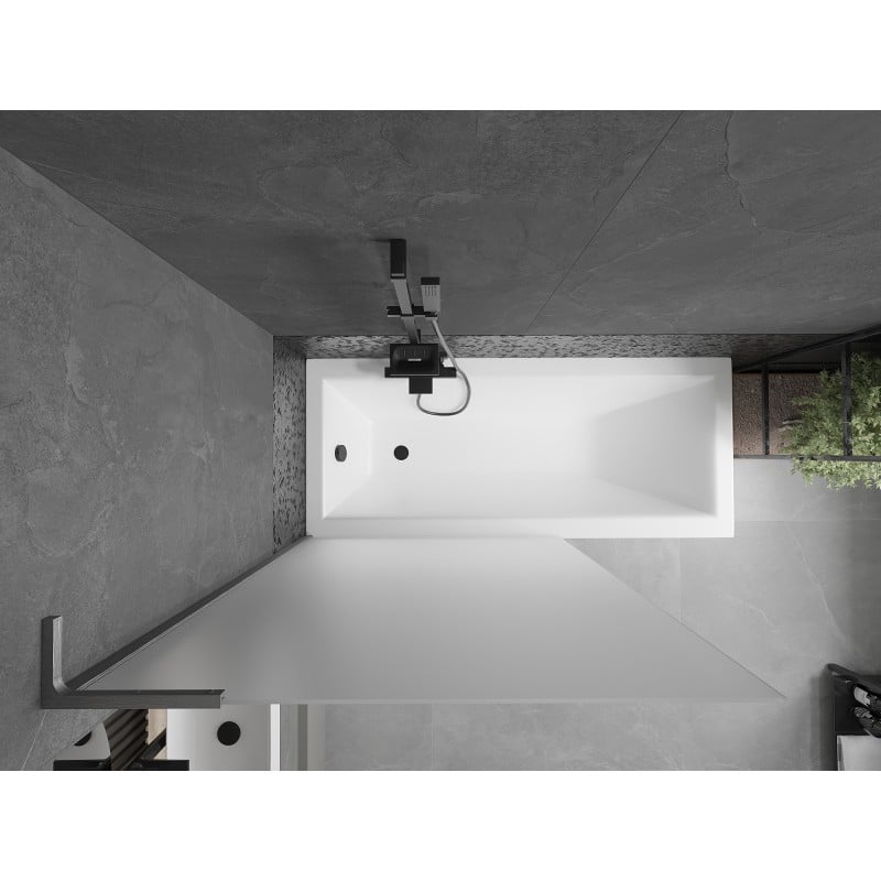 Mexen Next L mampara de bañera de 1 hoja 100 x 150 cm, escarchado, gris arma cepillado - 895-100-000-03-30-66