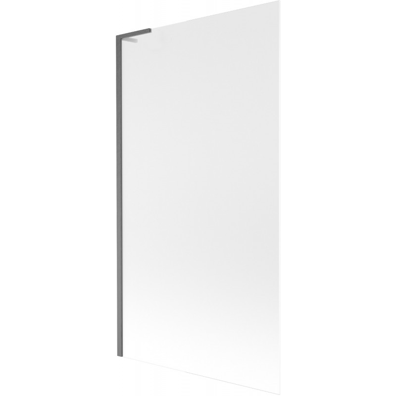 Mexen Next L Badewannenabtrennung 1-flügelig 100 x 150 cm, matt, gebürstetes Gun Gray - 895-100-000-03-30-66