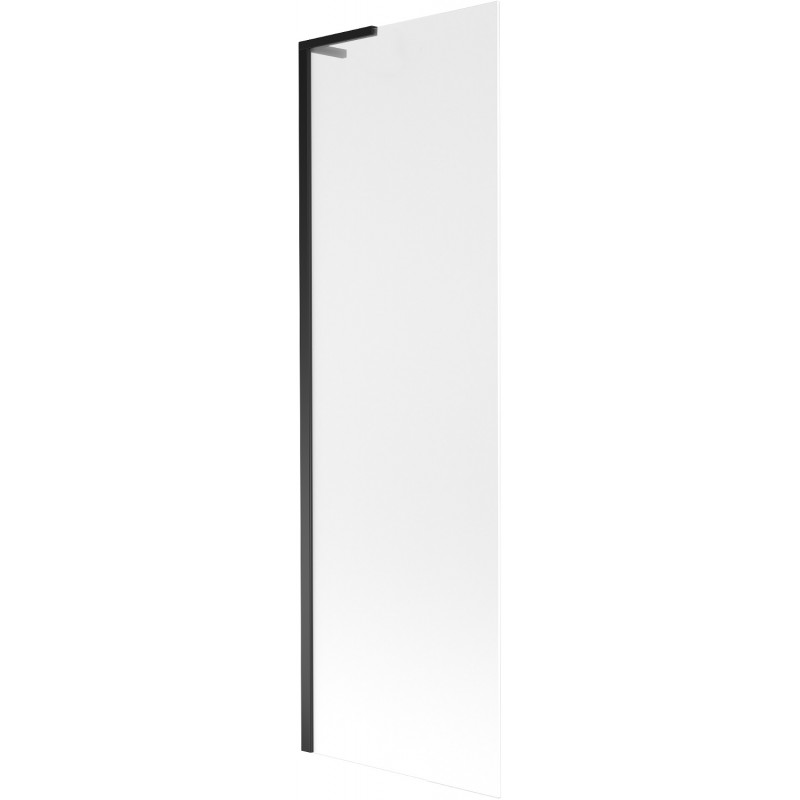 Mexen Next L bath screen 1-wing 60 x 150 cm, frost, black - 895-060-000-03-30-70