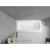 Mexen Vega rechteckige Wanne 150 x 70 cm mit Verkleidung und 1-flügeliger Faltwand 80 cm, transparent, Chrom - 550115070X900801?